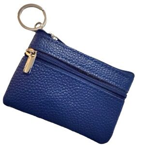 Genuine Leather‎ Navy Coin Purse or Small Wallet for Waist Bag/Fannt Pack, NWOT